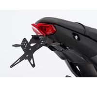 PROTECH license plate holder kit including reflector and plate light stainless steel/powder-coated aluminium black, black