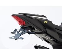 PROTECH license plate holder kit including reflector and plate light stainless steel/powder-coated aluminium black, black