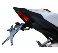 PROTECH license plate holder kit including reflector and plate light stainless steel/powder-coated aluminium black, black