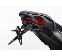 PROTECH license plate holder kit including reflector and plate light stainless steel/powder-coated aluminium black, black