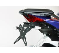 PROTECH license plate holder kit including reflector and plate light stainless steel/powder-coated aluminium black, black