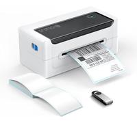 PROTECH® Thermal Label Printer 6x4 Bluetooth, Shipping Label Printer 4x6, Monochrome Printer for Windows, Mac, iOS Android, Compatible with Hermes, Royal Mail, Amazon, eBay, Etsy (White)