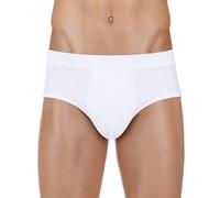 PROTECHDRY - Washable Urinary Incontinence Cotton Brief Underwear for Men with Front Absorbent Area, White Small, 30-32" Waist