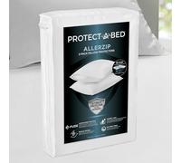 Protect-A-Bed AllerZip Queen 20" x 30" Pillow Protectors (Set of 2), Bed Bug and Dust Mite Proof, Noiseless and Odor-Resistant Pillow Covers, 100% Waterproof, Machine Washable