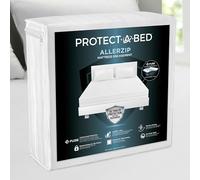Protect-A-Bed AllerZip Zippered Mattress Encasement Queen, Bed Bug Proof and Dust Mite Proof Six-Sided Mattress Protector, 100% Waterproof Washable Cover, Fits 11"-18" Mattresses