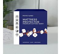 Protect-A-Bed Premium Cotton Terry Cloth Waterproof Mattress Protector, Blocks Dust Mites and Allergens, Machine Washable, King