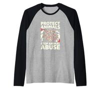 Protect Animals Stop Animal Abuse Animal Rescue Raglan Baseball Tee