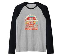 Protect Animals Stop Animal Abuse Rescue Activist Raglan Baseball Tee