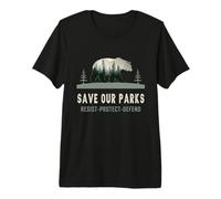 Protect Bear Save Our Parks Resist National Park Mountain Premium T-Shirt