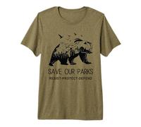 Protect Bear Save Our Parks Resist National Park Mountain Premium T-Shirt