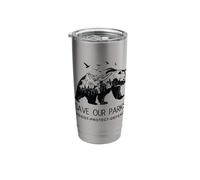 Protect Bear Save Our Parks Resist National Park Mountain Stainless Steel Insulated Tumbler
