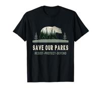 Protect Bear Save Our Parks Resist National Park Mountain T-Shirt