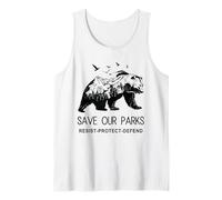 Protect Bear Save Our Parks Resist National Park Mountain Tank Top