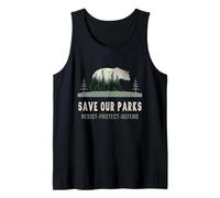 Protect Bear Save Our Parks Resist National Park Mountain Tank Top
