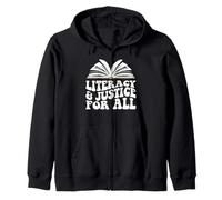 Protect Book Librarian Library Literacy Justice Stop Ban Zip Hoodie