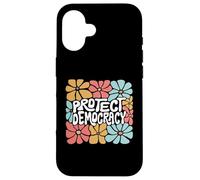 Protect Democracy Retro Vintage Patriotic Pro Democratic Case for iPhone 16
