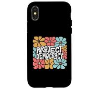 Protect Democracy Retro Vintage Patriotic Pro Democratic Case for iPhone X/XS