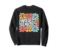 Protect Democracy Retro Vintage Patriotic Pro Democratic Sweatshirt