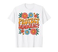 Protect Democracy Retro Vintage Patriotic Pro Democratic T-Shirt