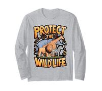 Protect Endangered Animals Wildlife Awareness Art Long Sleeve T-Shirt