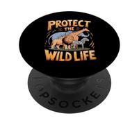 Protect Endangered Animals Wildlife Awareness Art PopSockets Adhesive PopGrip