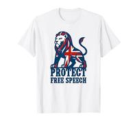 Protect Free Speech in Britain. British Union Jack Flag Lion T-Shirt