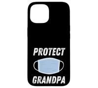 Protect Grandpa Face Mask Design for Public Health Awareness Case for iPhone 15