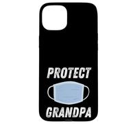 Protect Grandpa Face Mask Design for Public Health Awareness Case for iPhone 15 Plus