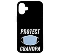 Protect Grandpa Face Mask Design for Public Health Awareness Case for iPhone 16 Plus