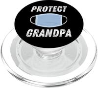 Protect Grandpa Face Mask Design for Public Health Awareness PopSockets PopGrip for MagSafe