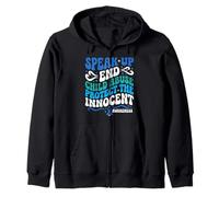 Protect Innocent Children Advocate Child Safety Support Zip Hoodie