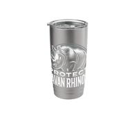 Protect Java Rhino Save The Endangered Javan Rhinoceros Stainless Steel Insulated Tumbler