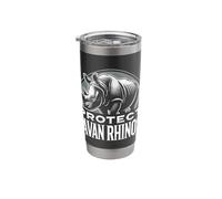 Protect Java Rhino Save The Endangered Javan Rhinoceros Stainless Steel Insulated Tumbler