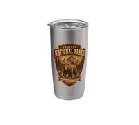 Protect National Parks Bear Vintage Arrowhead Badge Apparel Stainless Steel Insulated Tumbler