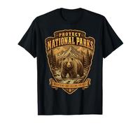 Protect National Parks Bear Vintage Arrowhead Badge Apparel T-Shirt