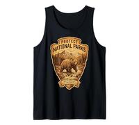 Protect National Parks Bear Vintage Arrowhead Badge Apparel Tank Top
