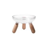 Protect Neck Elevated Cat Bowl，Large Diameter Transparent Raised Pet Food，Basin Not Easy To Knock Over