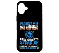 Protect Our Children Stop Child Abuse Advocate Support Case for iPhone 16 Plus