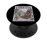 Protect Our Forests Funny Cryptid Creatures Environmental PopSockets Adhesive PopGrip