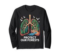 Protect Our Forests Lungs Trees Nature Earth Day Environment Long Sleeve T-Shirt