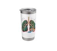 Protect Our Forests Lungs Trees Nature Earth Day Environment Stainless Steel Insulated Tumbler