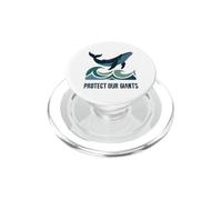 Protect Our Giants Cute Blue Whale Lover Ocean Marine Life PopSockets PopGrip for MagSafe