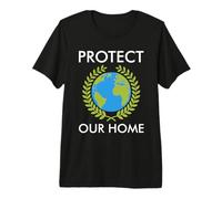 Protect Our Home - Nature Lover Earth and Leaves Design Premium T-Shirt