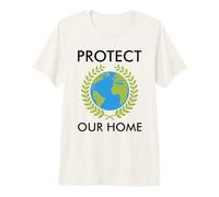 Protect Our Home - Nature Lover Earth and Leaves Design Premium T-Shirt