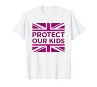 Protect Our Kids Pink Union Jack British Flag United Kingdom T-Shirt