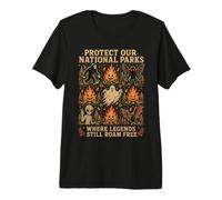 Protect Our National Parks Cryptid Halloween Big Foot Camp Premium T-Shirt