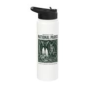 Protect Our National Parks Mothman Cryptid Weirdcore Horror Stainless Steel Insulated Water Bottle