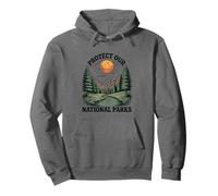 Protect Our National Parks Mountain Forest Sunset Nature Pullover Hoodie
