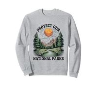 Protect Our National Parks Mountain Forest Sunset Nature Sweatshirt