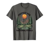 Protect Our National Parks Mountain Forest Sunset Nature T-Shirt